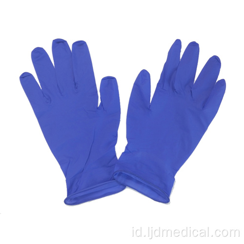 Sarung Tangan Nitril Biru Bubuk Gratis untuk Penggunaan Medis
